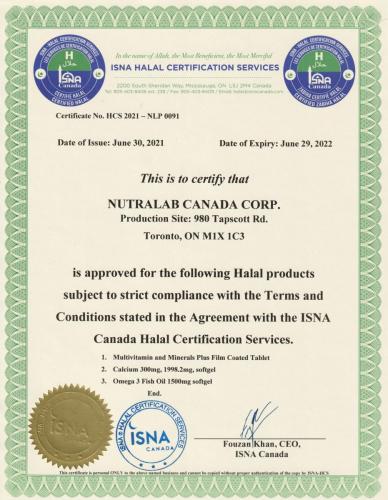 Canada Halal Certificate